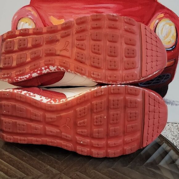 Puma Jamming Easy Rider Bubble Sole Red Suede Shoes Size 7 Youth Womens 8.5 - Picture 8 of 10